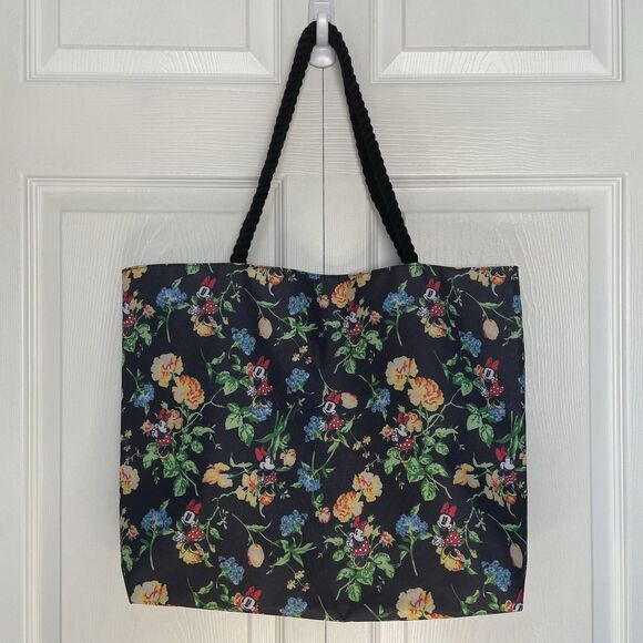 Disney Minnie Mouse Floral Tote Bag with Rope Handle - Picture 2 of 8